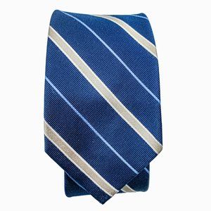 Tommy Hilfiger Diagonal Navy, Blue & Beige Striped Tie